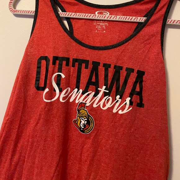 NHL Ottawa Senators Women’s Red Tank Top with Logo - Picture 2 of 3